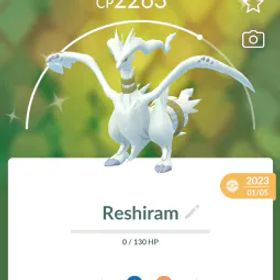 ポケモンGO Shiny Reshiram - PTC Account 80K Dust