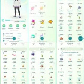 ポケモンGO LVL 64 🟣 4,4m Dust ✨ 54 Shinies 💯 13 Hundos