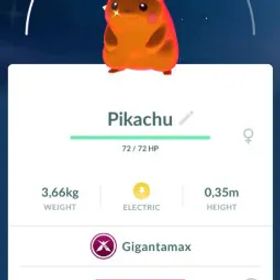 ポケモンGO Pokemon Go Shiny Gigantamax Pikachu -Mini Account