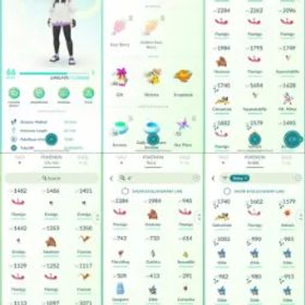 ポケモンGO LVL 66 🟣 3,7m Dust ✨ 185 Shinies 💯 11 Hundos