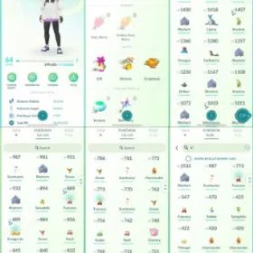 ポケモンGO LVL 64 🟣 4,4m Dust ✨ 52 Shinies 💯 13 Hundos