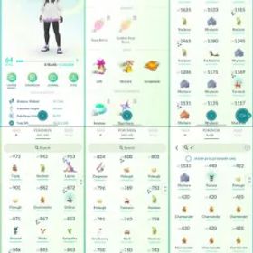 ポケモンGO LVL 64 🟣 4,4m Dust ✨ 61 Shinies 💯 13 Hundos