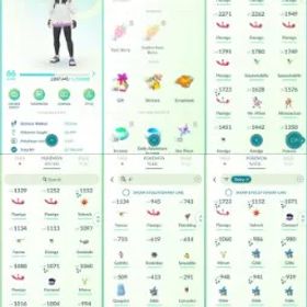 ポケモンGO LVL 66 🟣 3,7m Dust ✨ 172 Shinies 💯 10 Hundos