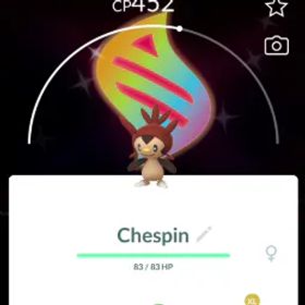 ポケモンGO Shiny Chespin Mega Background Pokemon Go - Mini PTC Account