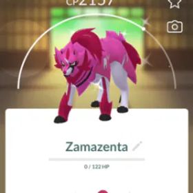 ポケモンGO Pokemon Go Shiny Zamazenta - Mini PTC 80K Stardust