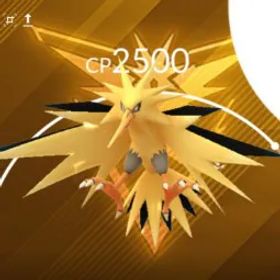 ポケモンGO 96IVs Zapdos w Special BG, Shiny: Zapdos, Zacian, & Pikachu