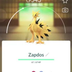 ポケモンGO Pokemon Go Shiny Galarian Zapdos - Mini PTC 80K Stardust