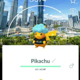 ポケモンGO Pokemon Go Shiny Pikachu Malaysia Background - Mini PTC Account