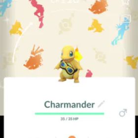 ポケモンGO Shiny Charmander Special Background can Evole - PTC Account