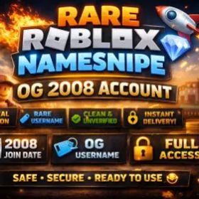 ロブロックス 🔥 @MaSsieE Rare Roblox NAMESNIPE 🚀 OG 2008 Account 💎 Clean & Secure