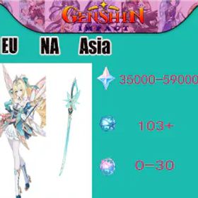 原神 EU|AR55|Vesna+Sign|46403+ Primogems|Male|#sic