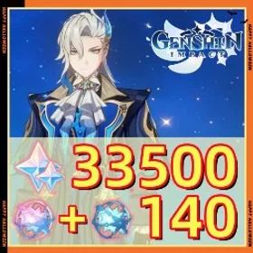 原神 [NA]AR45~50 🌟33500+ Primogems💎94+Acquaint Fate💎46+Intertwined Fate🎁Wish Reroll⚡Full Access⚡
