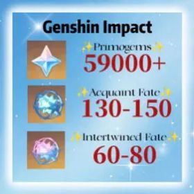 原神 🔥EU|💎59K Primogems🚹Male