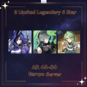 原神 🌍EU🔹AR48🔸Clorinde🔸Alhaitham🔸Baizhu🔹5-Star Weapon 3 🕹️IOS/Android/PC/Xobox/PS