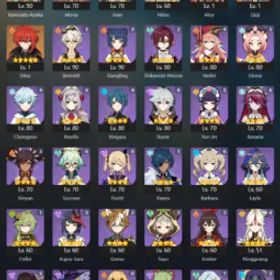 原神 Asia - AR 58 | 43 Characters, x4 5* Weapons, C1 Yae Miko, C3 Jean, C1 Mona, Ayato, Kokomi #245