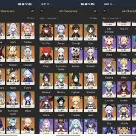 原神 2249 🛍️ All Platform 🧨 NA 🇺🇸 AR60 ❇️ 87 Character 37 5'star - 23 Weapon 5'star 🗡️ Nefer - Lauma - Varesa - Skirk - Furina - Chasca - Neuvillette 💎 Mavuika