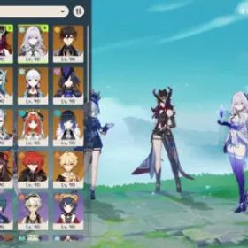 原神 (ASIA MALE AR60) 5*Skirk, 5*Chasca, 5*Furina C1, 5*Sigewinne, 5*Xianyun, 5*Wanderer, 5*Eula, 5*Ayaka, 5*Clorinde, 5*Neuvillette, 5*Nilou, 5*Yelan