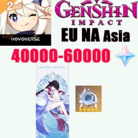 原神 [EU]AR55|Columbina+Sign+48166 Primogems|60+Intertwined Fate|103+Acquaint Fate