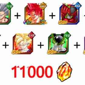 ドラゴンボールレジェンズ 【Android】10000-13000 DS | Super Saiyan 3 Goku + Beast Gohan