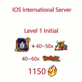ドラゴンボールレジェンズ 【Global】IOS|Thousand‑Day Goku |1150+ Dragon Stones |40‑50 Random LR |40‑60 Random FES Limited | ID & Password Login Dokkan Battle