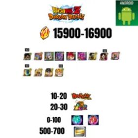 ドラゴンボールレジェンズ [GLOBAL][ANDROID] 15900-16900 STONES | BEAST GOHAN | CELL MAX | GOKU GOD | BEERUS | 13 CHARACTERS | 10-20 DOKKAN FEST | 20-30 LR | 500 TICKET