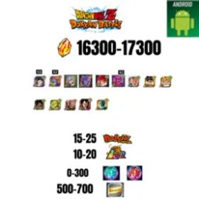 ドラゴンボールレジェンズ [GLOBAL][ANDROID] 16300-17300 STONES | BEAST GOHAN | CELL MAX | GOKU GOD | BEERUS | 14 CHARACTERS | 15-25 DOKKAN FEST | 10-20 LR | 500 TICKET