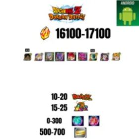 ドラゴンボールレジェンズ [GLOBAL][ANDROID] 16100-17100 STONES | BEAST GOHAN | CELL MAX | GOKU GOD | BEERUS | 9 CHARACTERS | 10-20 DOKKAN FEST | 15-25 LR | 500 TICKET