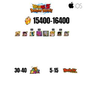 ドラゴンボールレジェンズ [GLOBAL][IOS] 15400-16400 STONES | BEAST GOHAN | CELL MAX | 8 CHARACTERS | 5-15 DOKKAN FEST | 30-40 LR | 500 TICKET