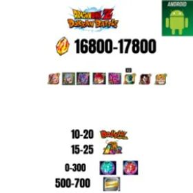 ドラゴンボールレジェンズ [GLOBAL][ANDROID] 16800-17800 STONES | BEAST GOHAN | CELL MAX | GOKU GOD | BEERUS | 8 CHARACTERS | 10-20 DOKKAN FEST | 15-25 LR | 500 TICKET
