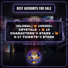 プロジェクトセカイカラフルステージ！ [GLOBAL] 🦊 145000+ CRYSTALS + 🦊 15 CHARACTERS*4 STARS + 🦊 9-17 TICKETS*3 STARS
