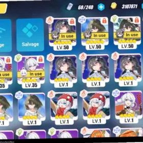 崩壊3rd EU 💎 VITA S2 BATTLESUIT 💎 KIANA BA-DUM 4/4 💎 MOBIUS APONIA 💎 CAPTAIN LVL 61