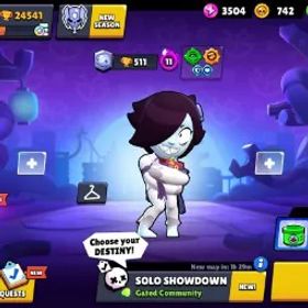 ブロスタ 24k 🏆, 77 brawlers, 11 legendary brawlers, 9 11 strength + 7 hyper, 190 skins, description👇