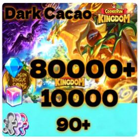 Cookie Run: Kingdom 💜Dark Cacao💜80K+ Crystals 💜 90 Mold💜 10000 Rainbow Cubes💜