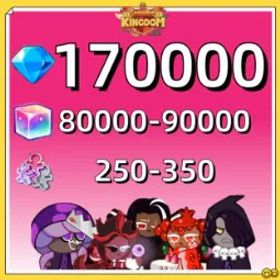 Cookie Run: Kingdom 🌺Dark Cacao🌺170,000-180,000 crystals 🌺 250-350 Cookie Cutters 🌺80k-90k Rainbow Cubes🌺Automatic delivery🌺
