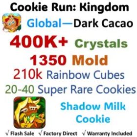 Cookie Run: Kingdom 【Dark Cacao】Pineapple Dragon Cookie | 400K+ Crystals | 1.35K Cookie Molds | 210K Rainbow Cubes | 20-40 Super Rare Cookies | Android&IOS universal