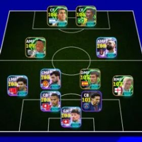 イーフットボール ✅【Mobile】✨3215+ Strength | Pele 109 | Mohamed Salah 105 Blitz Curler | Carlos Tevez 106 | Romario 106 | Pep Guardiola 105 | Bruno Fernandes 105 | Manuel Akanji