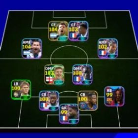 イーフットボール Strength - 3159👑 Samuel Eto'o 103, P. E. Aubameyang 102, Aguero 104, Messi 104✅Save On konami Only
