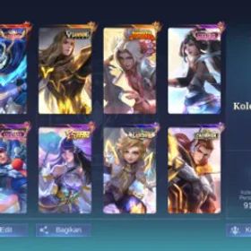 モバイルレジェンド EC352|LV 90|HERO 133|SKIN 309|EXALTED V|GUSION LEGEND|LANCELOT DAWNING|KARINA KOF|FLORYN SANRIO|ROGER TRANSFORMERS|2 KUNGFU PANDA (THAMUZ,LING)|KAGURA ANNUAL|