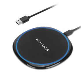 【新品】 NANAMI ワイヤレス充電器 Qi認証 15W出力 USB Type-C ポート iPhone 17/16/15/14/13/12シリーズ/SE第3世代/11Pro(Max)/XR/X/8 AirPods Pro(Pro3/Pro2)/4 Ga 1