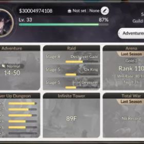 Seven Knights Re:BIRTH SKRC1 | Insane Whale Global | Theo Tc 8 Maxed + 18 SSR + 8k Ruby