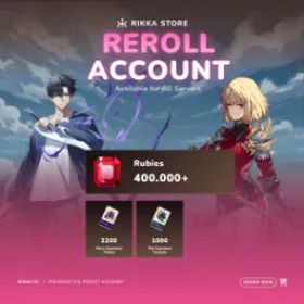 Seven Knights Re:BIRTH ☆ Global-HMT | 400000+ Rubies, 2200x Hero Tickets, 1000x Pet Tickets | Sung Jinwoo + Cha Hae-In + 40x Random Legendary Heroes