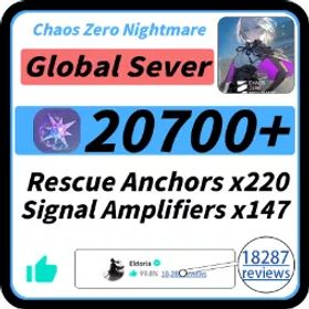 Chaos Zero Nightmare 【Global】624 Draws | 32000+ Diamonds | 260 Rescue Anchors |164 Signal Amplifiers