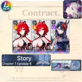 Chaos Zero Nightmare GLOBAL| Fei + Arabella X2 | Fei + Arabella + Arabella |SelectiveRescueUntouch |Starter account