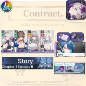 Chaos Zero Nightmare [Lv10] GLOBAL| Nine + Yuki + Sereniel + Heidemarie + Partner Sylvia (Sign) |SelectiveRescueUntouch |Starter account