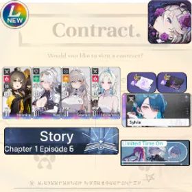 Chaos Zero Nightmare [LV10] GLOBAL| Nine + Veronica + Sereniel + Heidemarie + Partner Sylvia (Sign) |SelectiveRescueUntouch |Starter account