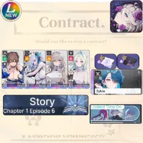 Chaos Zero Nightmare [Lv10] GLOBAL| Narja + Yuki + Sereniel + Heidemarie + Partner Sylvia (Sign) |SelectiveRescueUntouch |Starter account