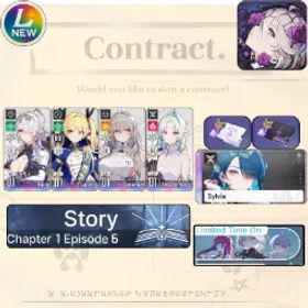 Chaos Zero Nightmare [Lv10] GLOBAL| Nine + Tiphera + Sereniel + Heidemarie + Partner Sylvia (Sign) |SelectiveRescueUntouch |Starter account