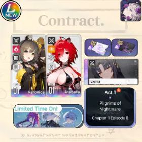 Chaos Zero Nightmare [Lv10] GLOBAL| Arabella + Sign Licinia (Partner Arabella) + Veronica |SelectiveRescueUntouch |Starter account