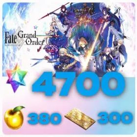 フェイトグランドオーダー 💜Japan💜4700+ Saint Quartz 💜300+ Summon Tickets 💜380+ Golden Apples💜