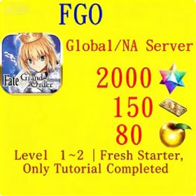 フェイトグランドオーダー Global/NA 2000 SQ 150 Tickets 80 Golden Apples Lv 1‑2 Fresh Starter